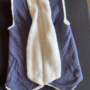 Brand New Softest Sherpa Creamy White with Black Stripes and pockets w/Tags